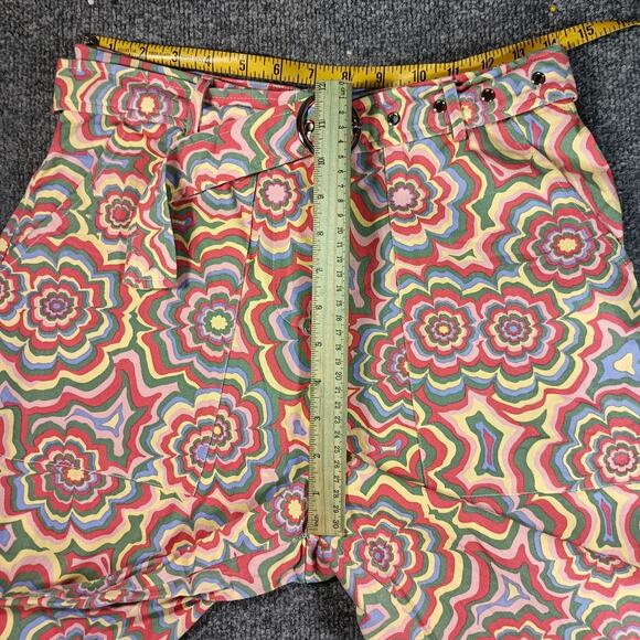 The Ragged Priest Pants Womens 10 Psychedelic Floral Belted High Rise Festival - Picture 4 of 12